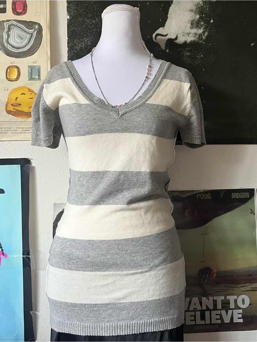 🍥 Chic Y2K Striped Sweater Tee 🍥